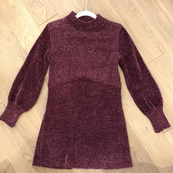 Xhilaration Burgundy Chenille type Sweater Dress Size S – Soft Knit, Used 2× - Picture 5 of 6